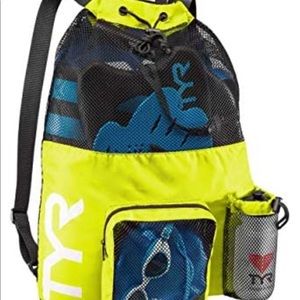 The Big Mesh Backpack, Yellow.Great for swim equipment.